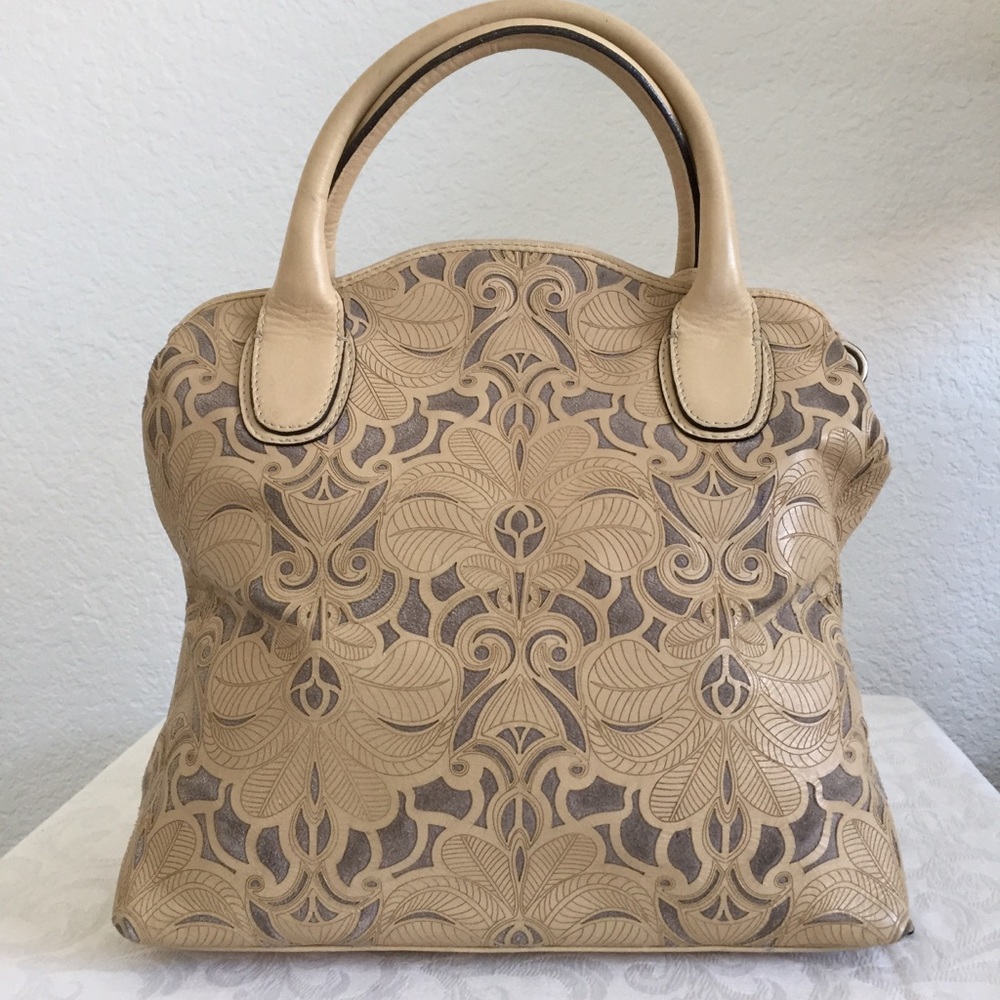 abro floral laser cut bag